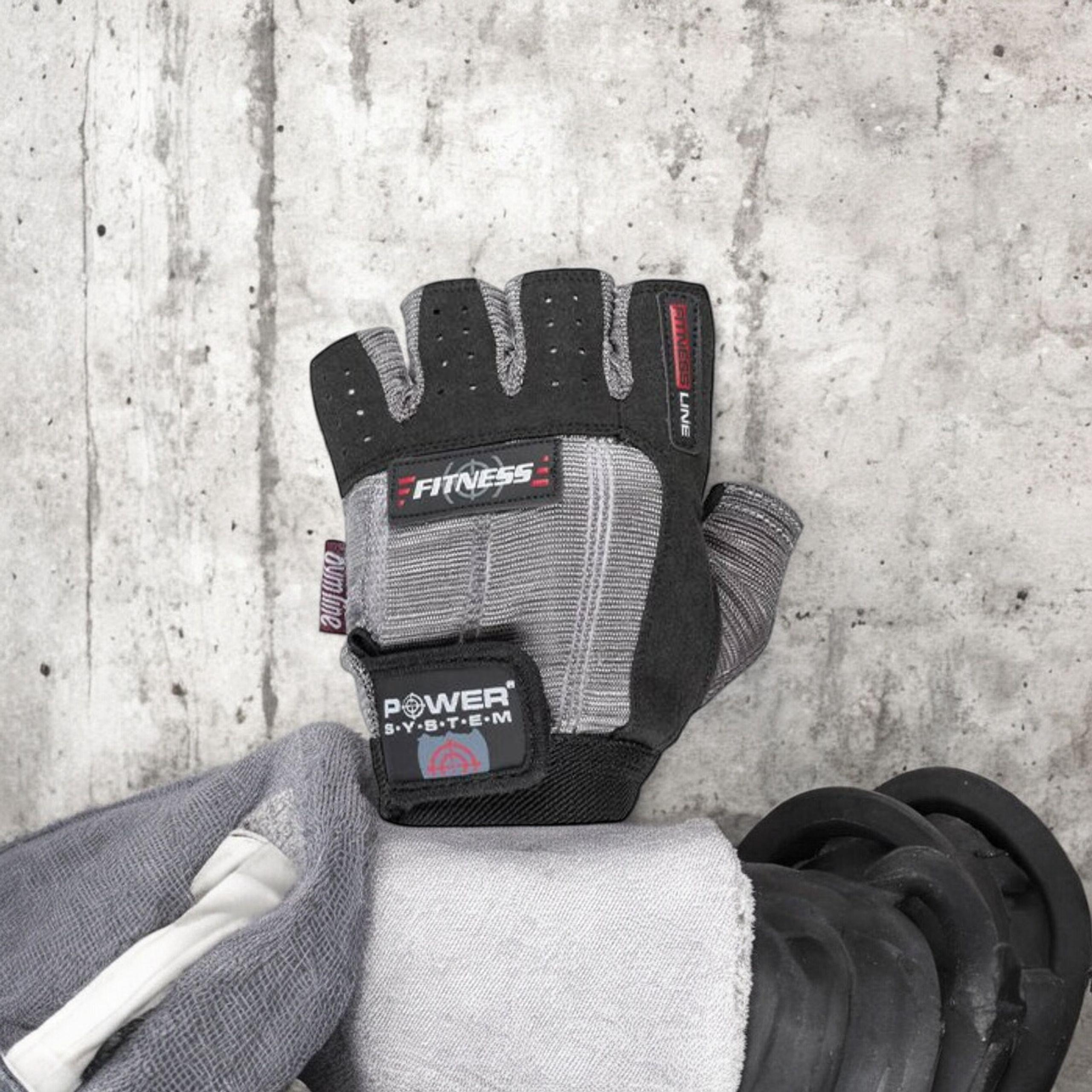 POWER SYSTEM Gants Fitness - Szaro-Czarne