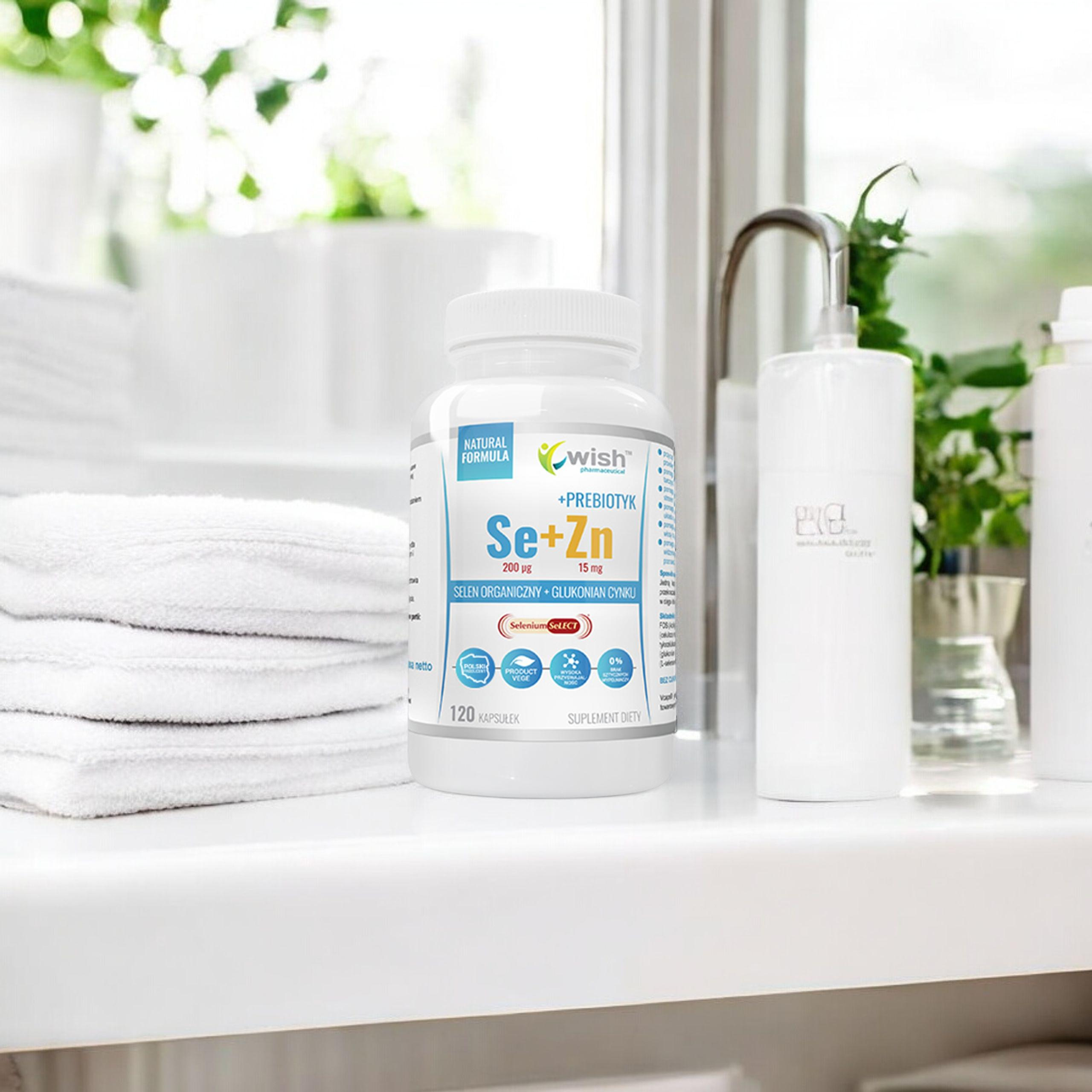 WISH Pharmaceutical Sélénium + Zinc + Prébiotique - 120caps