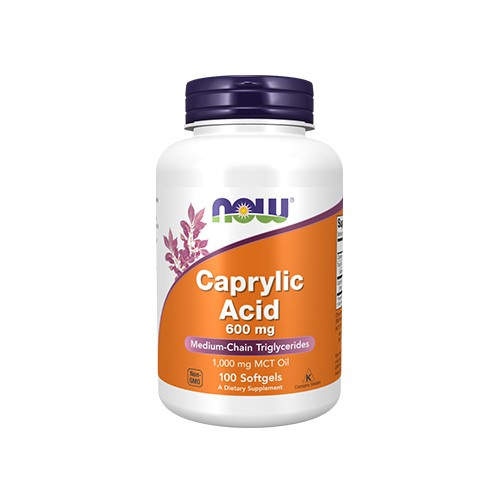 NOW Caprylic Acid 600 mg - 100 softgels - Acide caprylique