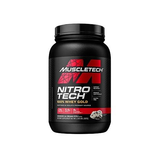 MUSCLE TECH - Nitro Tech 100% Whey Gold - 908g - Chocolat Double Riche