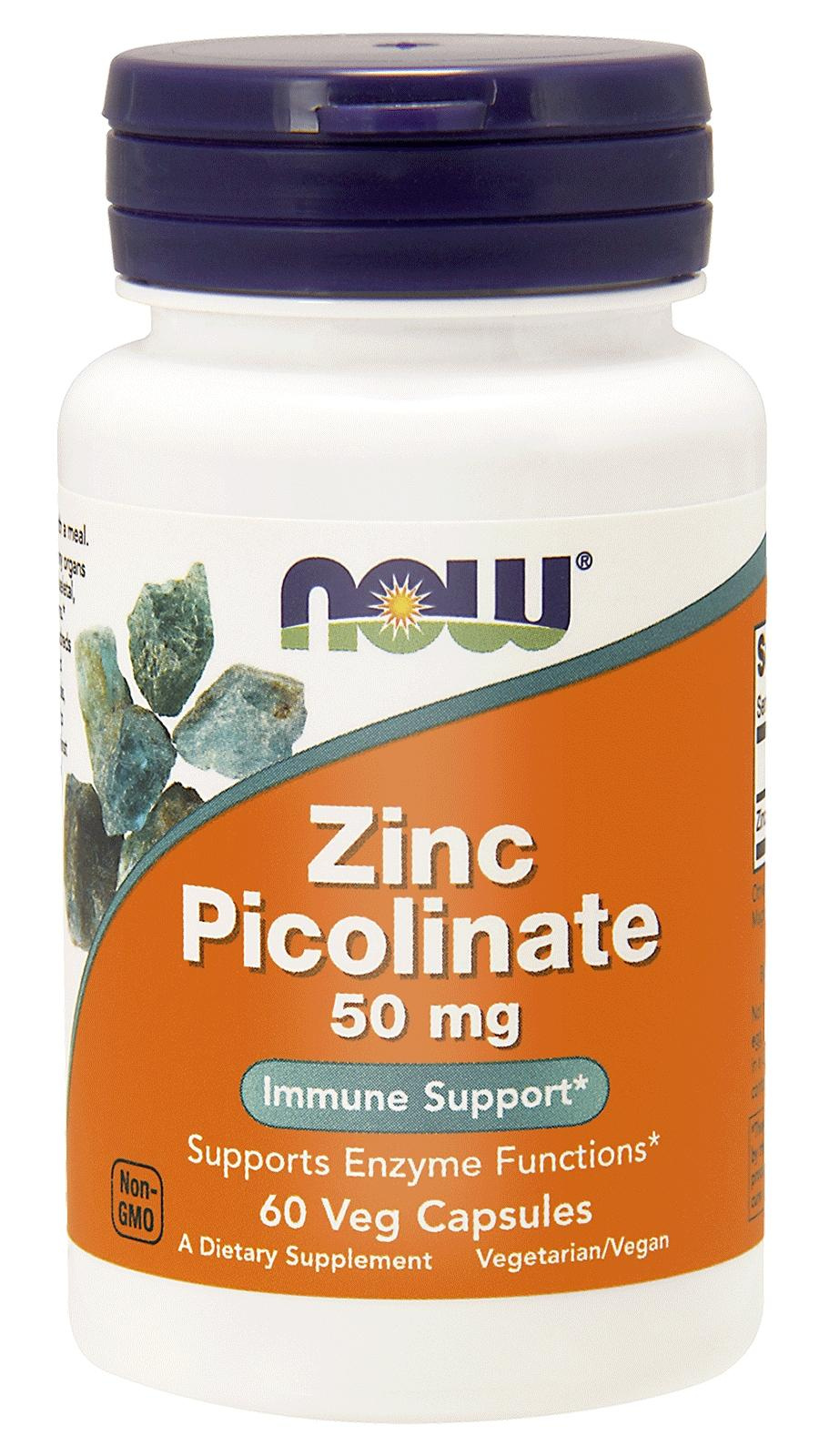NOW - Zinc Picolinate 50mg - 30 gélules végétales.