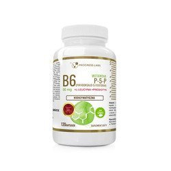 PROGRESS LABS Vitamin B6 (P-5-P) 50mg Coenzymatique + Inulina - 120caps