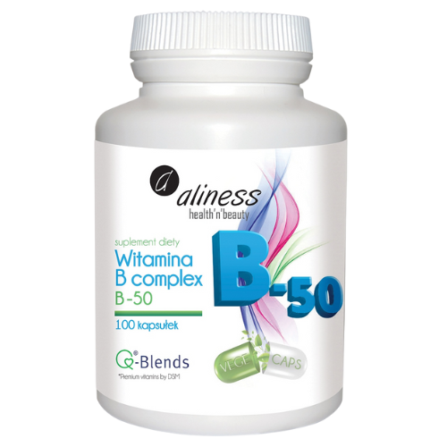 B Complex B-50 ALINESS - complexe de vitamines B en gélules végétariennes