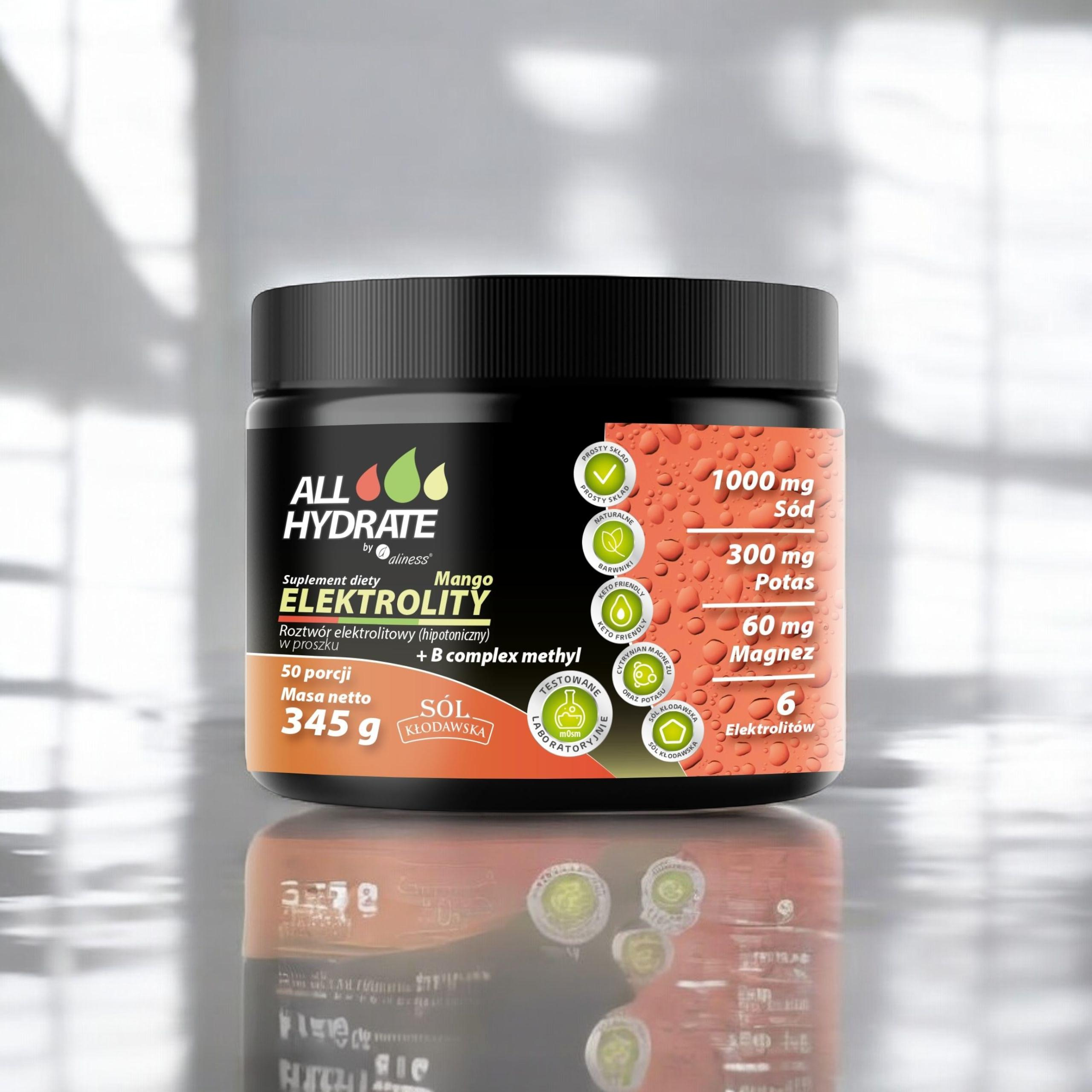 ALINESS - ALL Hydrate Électrolytes + B Complex Methyl - 345g