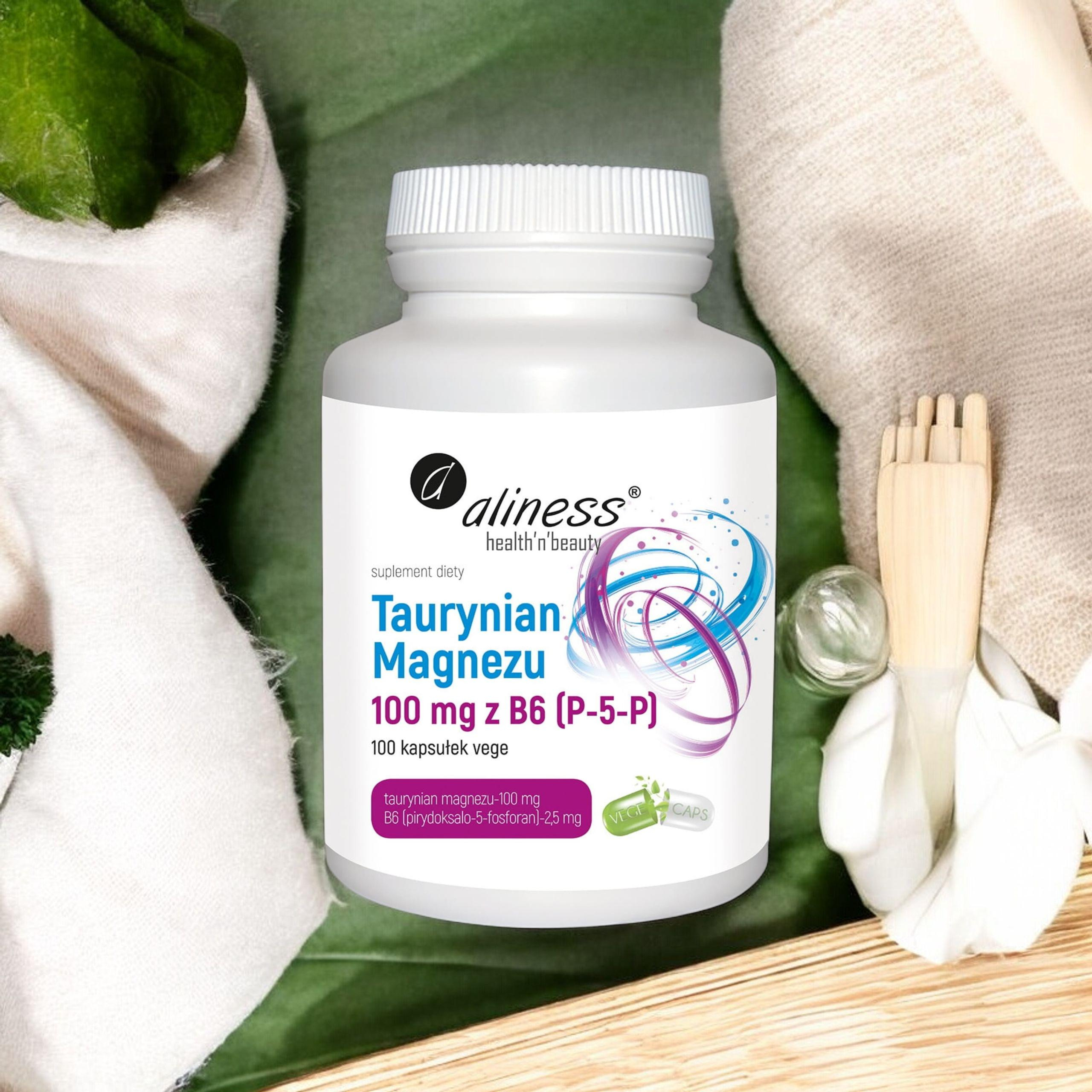 ALINESS Taurynian Magnezu 100mg avec B6 - 100vcaps.