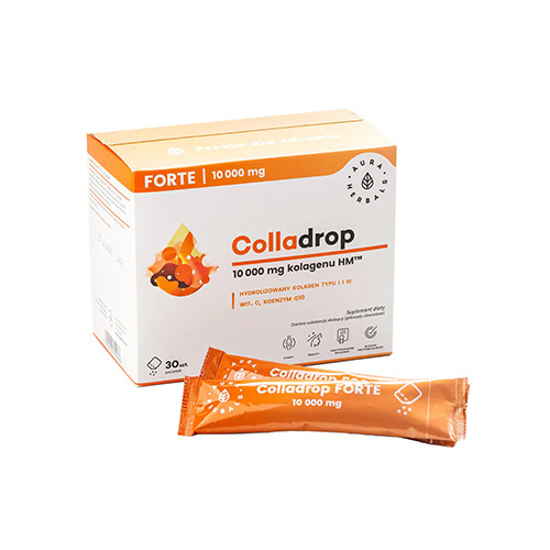 AURA HERBALS Colladrop Forte - 30 saszetek - Collagène Marin 10000mg