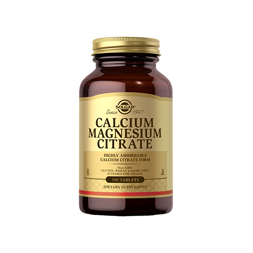 SOLGAR - Citrate de Calcium et de Magnésium - 100 comprimés