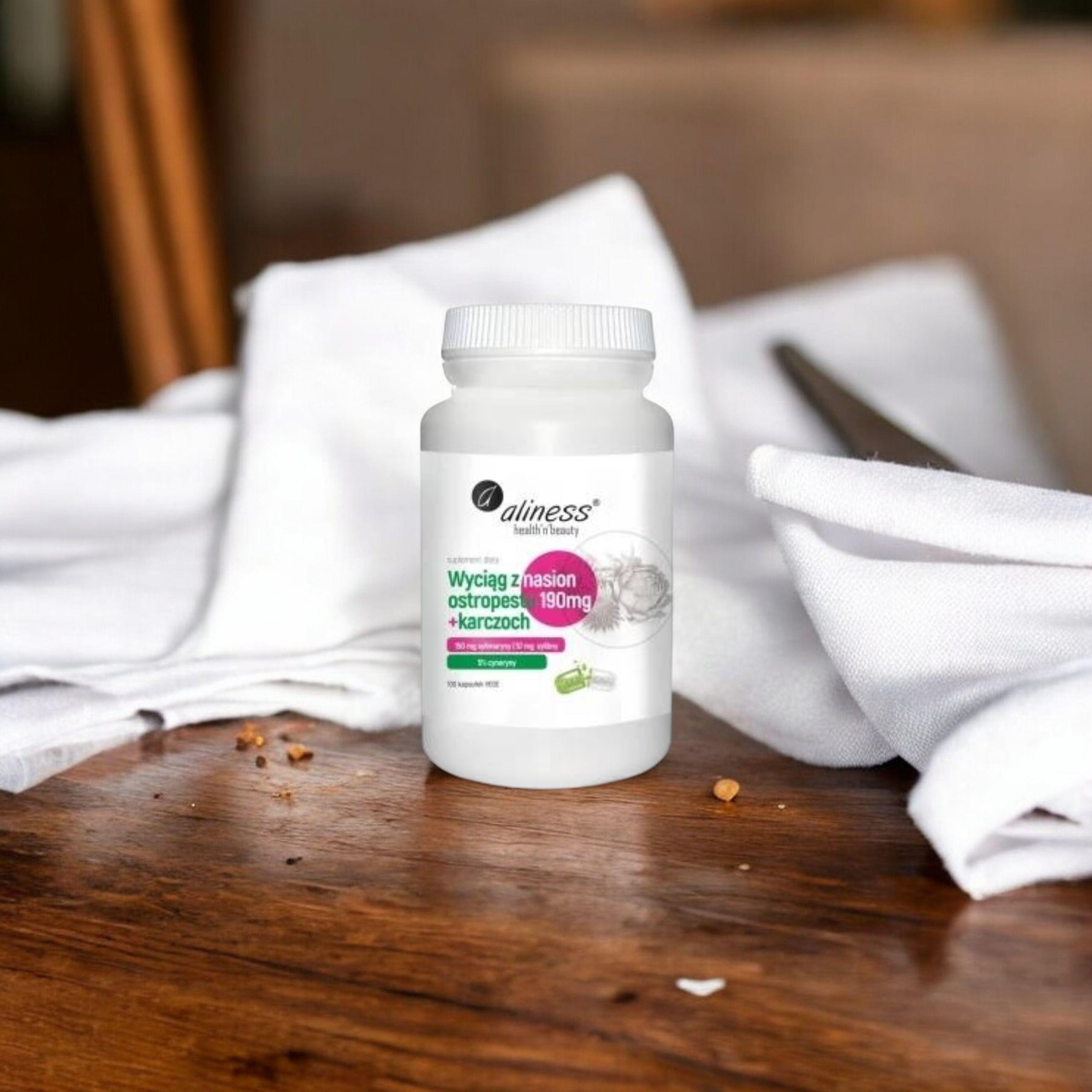 ALINESS - Extrait de Graine de Chardon-Marie 190mg + Artichaut - 100caps.