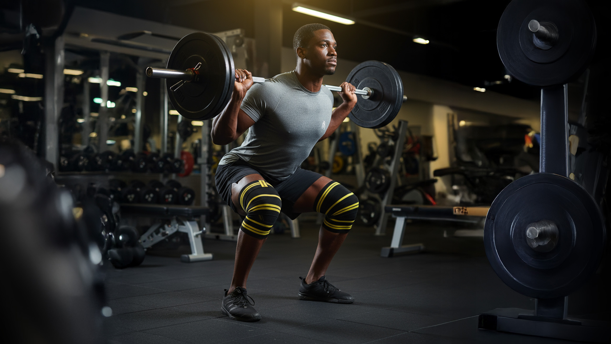 HIRO.LAB Knee Wraps - Rubber Logo New - Bandes de genoux