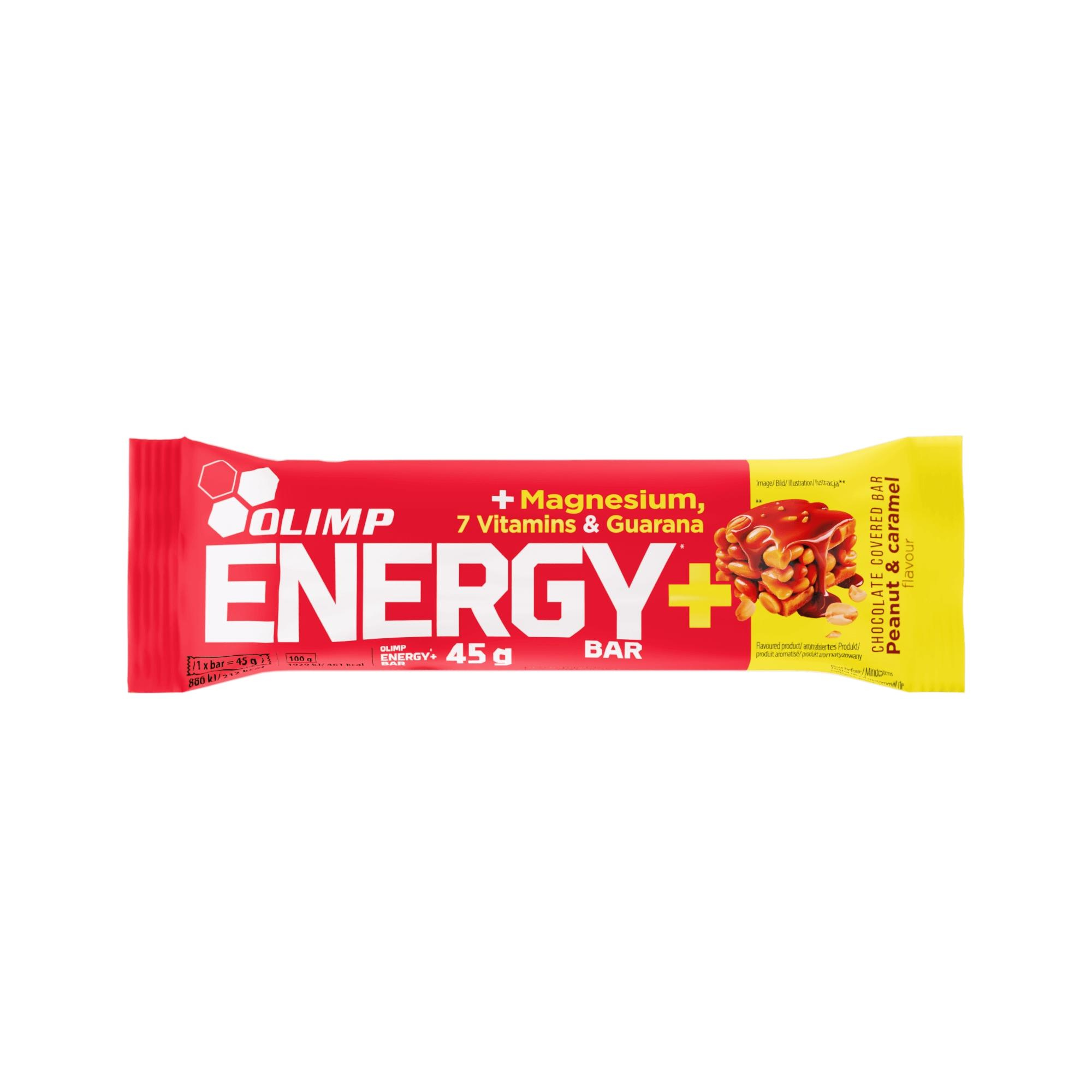 OLIMP - Barre Energy+ - 20x 45g - Caramel Cacahuète