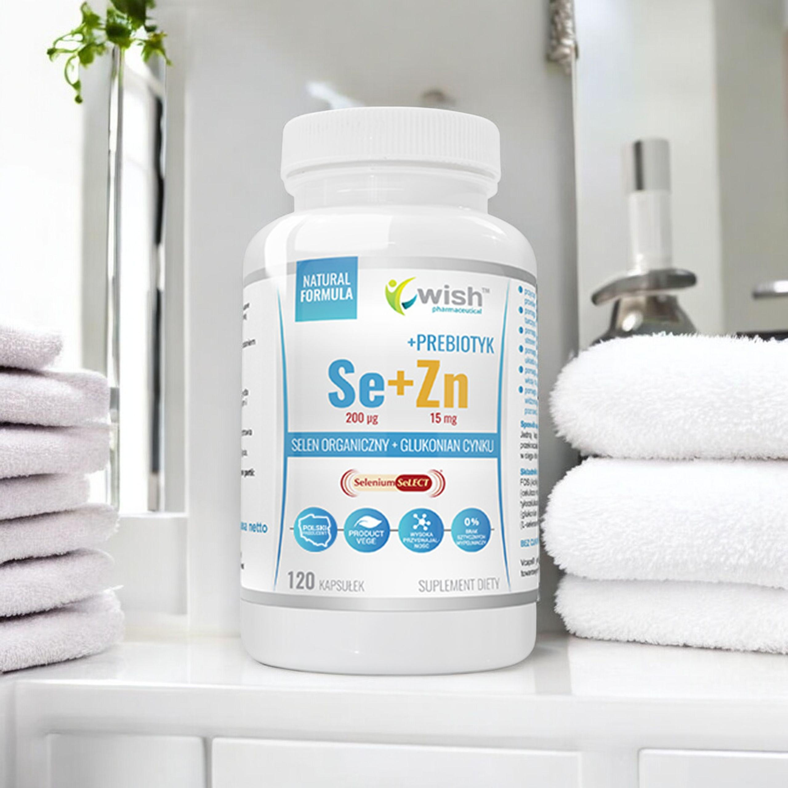 WISH Pharmaceutical Sélénium + Zinc + Prébiotique - 120caps