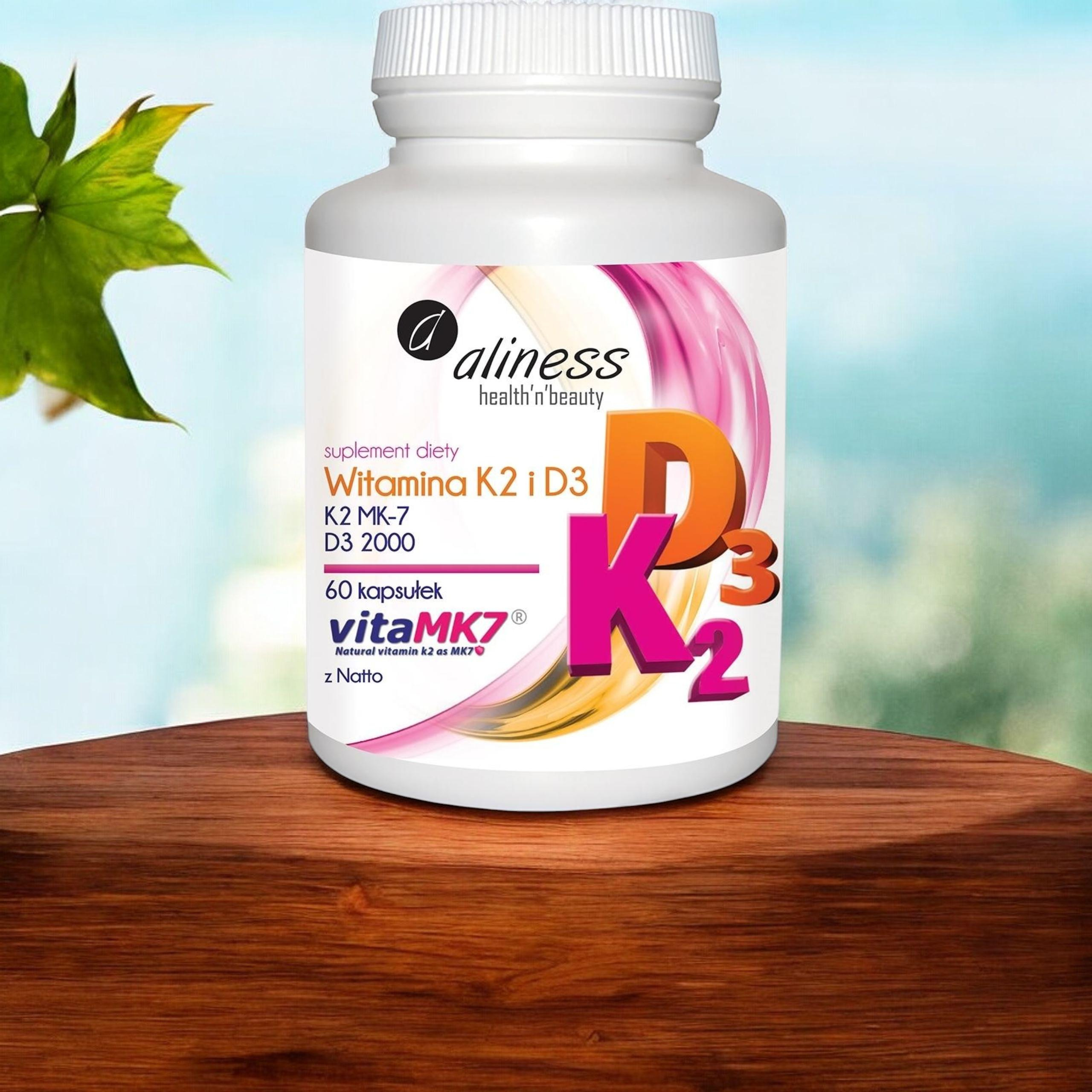 ALINESS - Vitamine K2 MK-7 100mcg + D3 50mcg - 60caps.