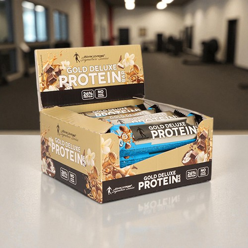 KEVIN LEVRONE - Gold Deluxe Protein Bar - 12x 48g - Vanille Caramel - SOLDES - 30-04