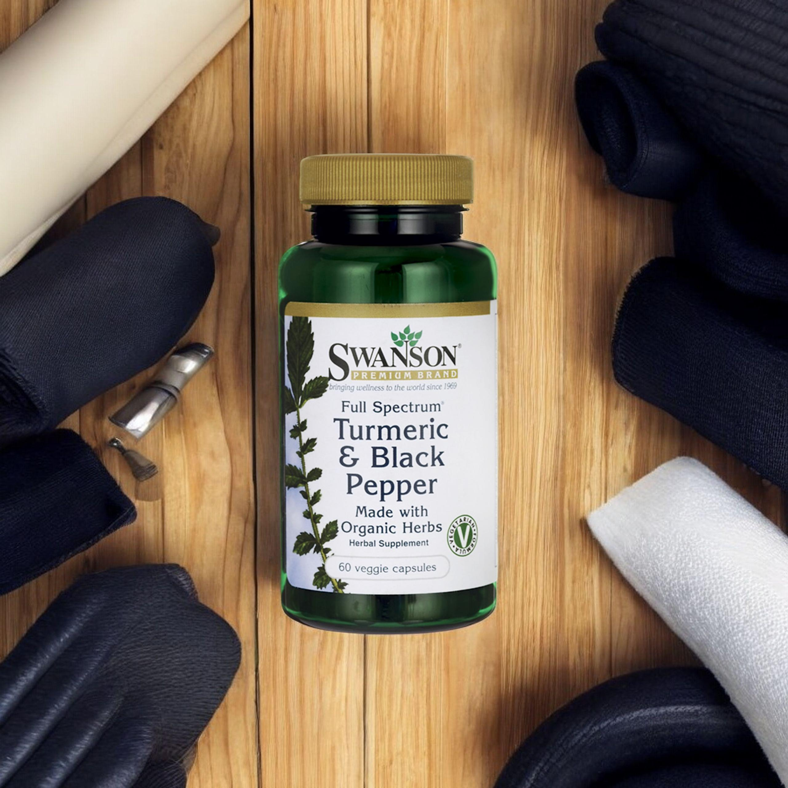 SWANSON Turmeric Black Pepper (Curcuma z Piperyną) - 60vcaps.