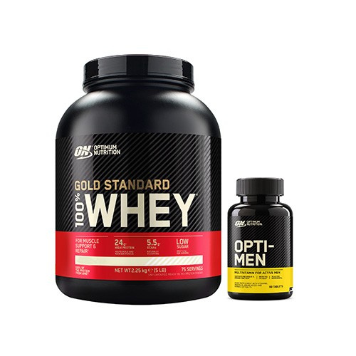 OPTIMUM NUTRITION Whey Gold Standard - 2270g* + Opti Men - 90tabs