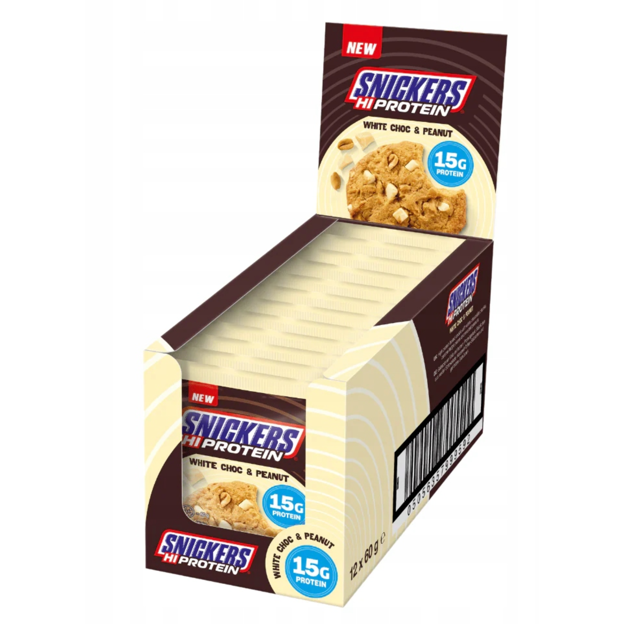 Mars – Biscuit Protéiné – 12×60 g – Chocolat Blanc & Cacahuète